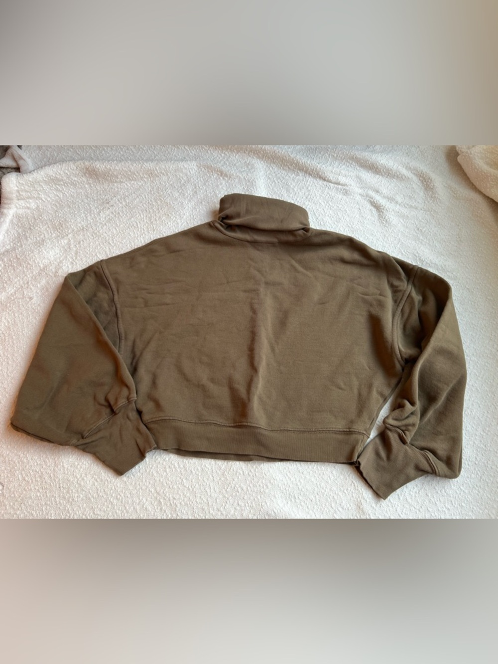 AGOLDE Balloon Sleeve Turtleneck Sweatshirt in Hazel